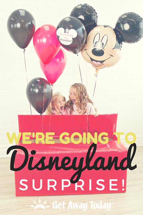 We're going to Disneyland vacation surprise